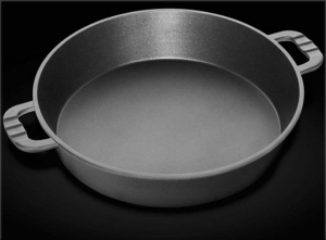 ماهیتابه صنعتی دو دسته نچسب سایز بزرگ گود کد ۹۸۰ با قطر ۸۰ و ارتفاع ۱۰ سانتی‌متر ویژه ویلا، باغ و رستوران